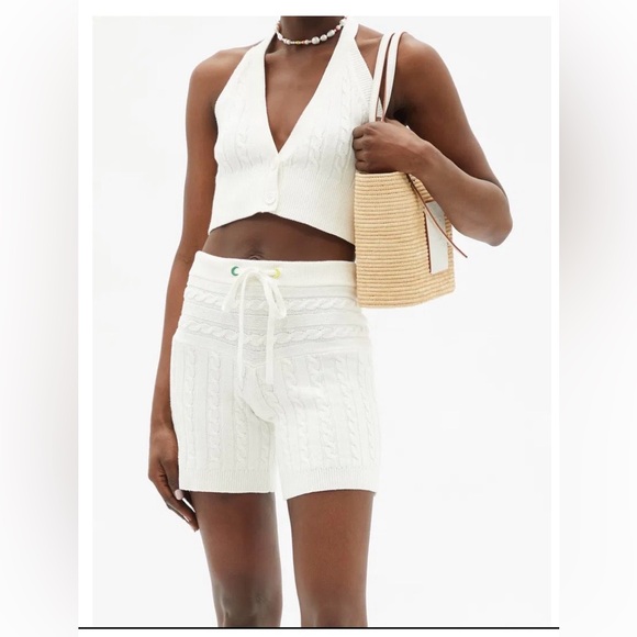 STAUD Tops - Staud Hadley  Cable Knit Halter Women